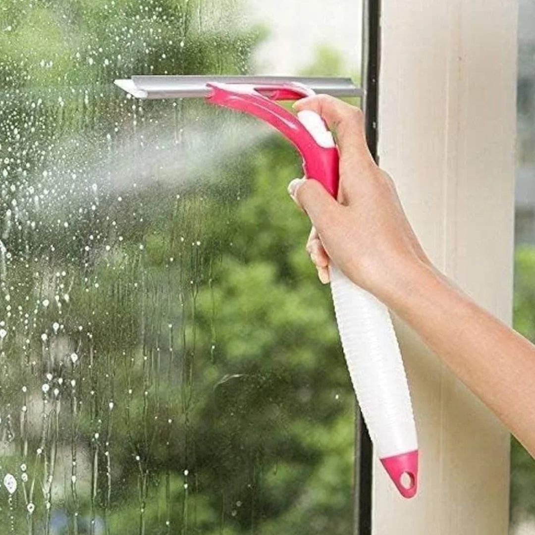 3 in 1 Spray + Brush + Wiper Cleaning Tool (For Windows, Mirror, Wall Tiles, etc)